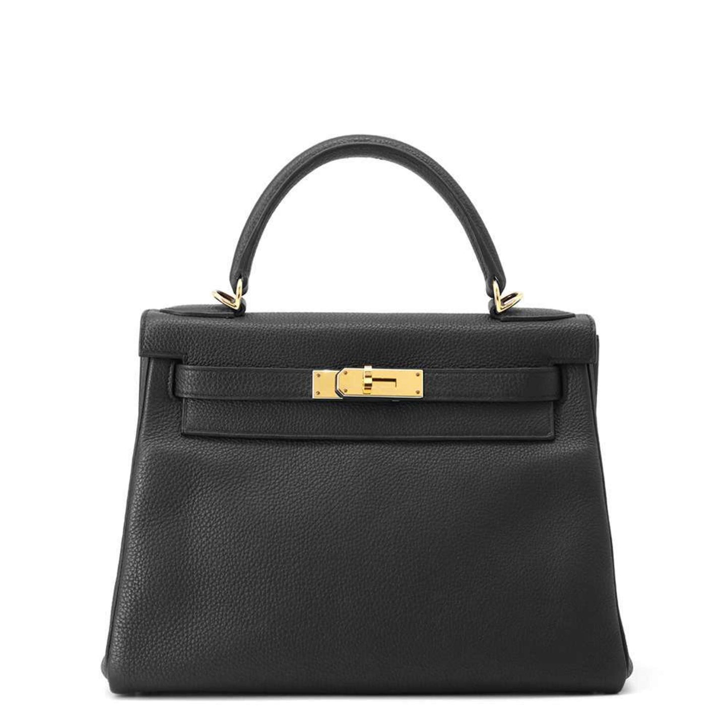 Hermès Black Leather Kelly 28