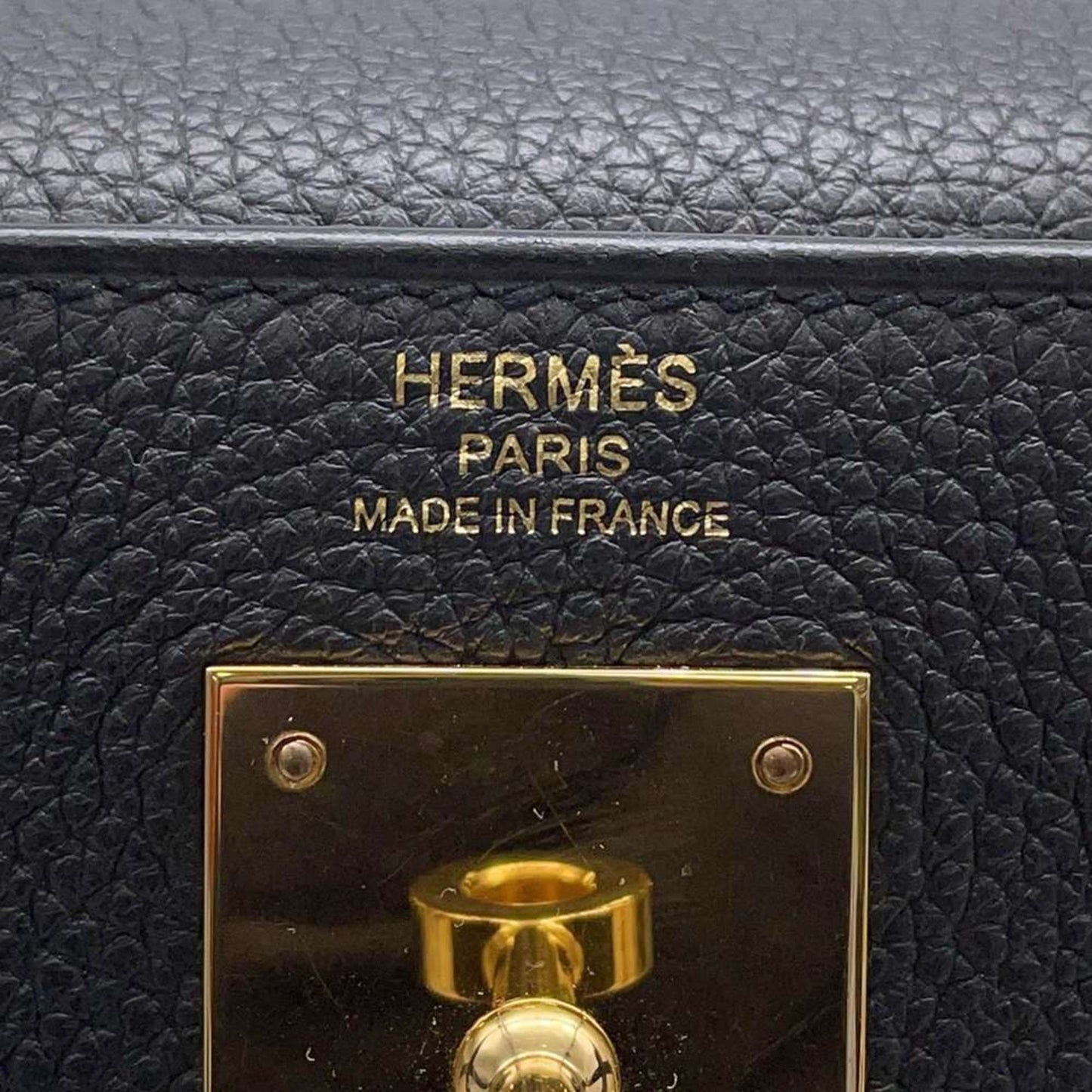 Hermès Black Leather Kelly 28