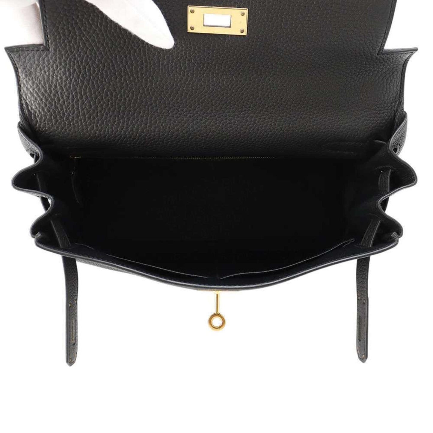 Hermès Black Leather Kelly 28