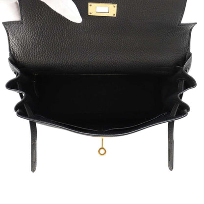 Hermès Black Leather Kelly 28