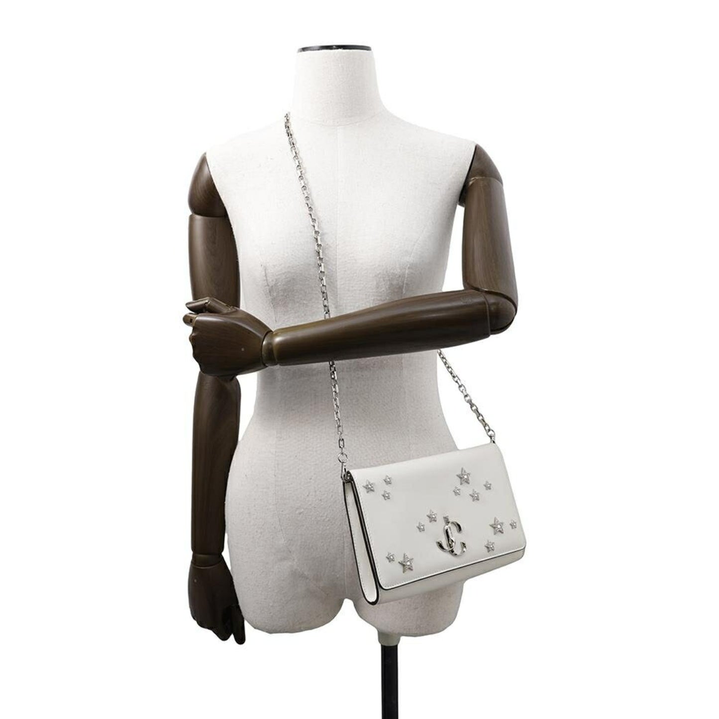 Jimmy Choo White Leather Shoulder