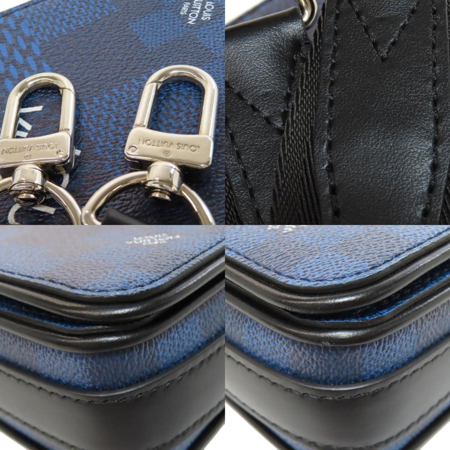 Louis Vuitton Blue Canvas Messenger