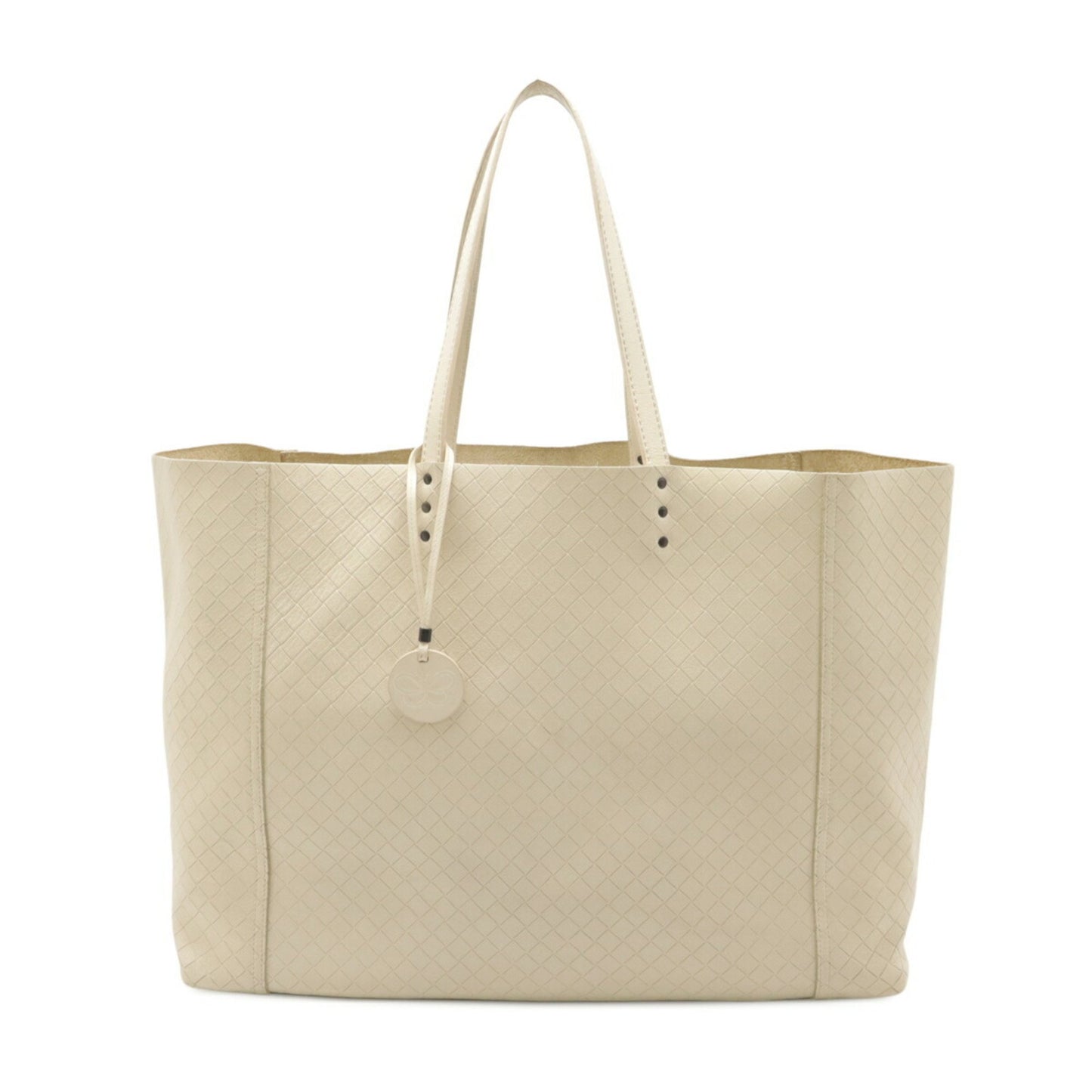Bottega Veneta White Leather Intreccio Mirage