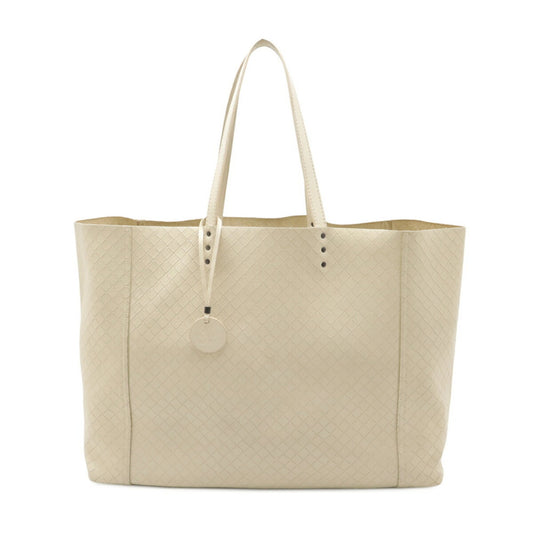 Bottega Veneta White Leather Intreccio Mirage