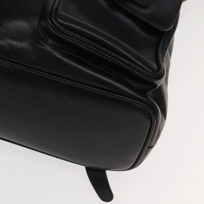 Gucci Black Leather Bamboo