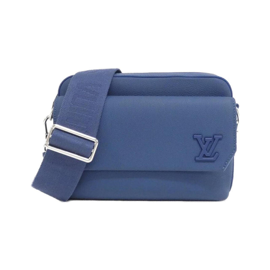 Louis Vuitton Blue Leather Messenger