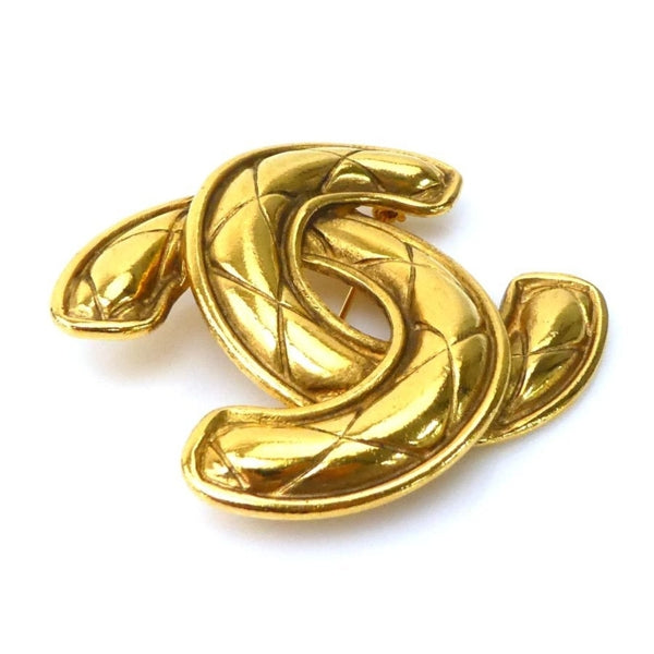 Chanel Black Gold Plated Brooch