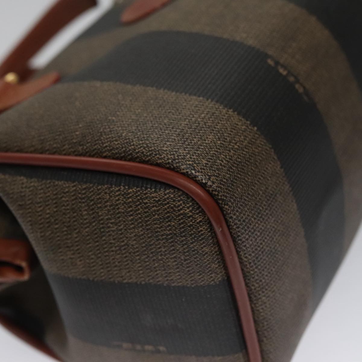 Fendi Brown Canvas Pequin