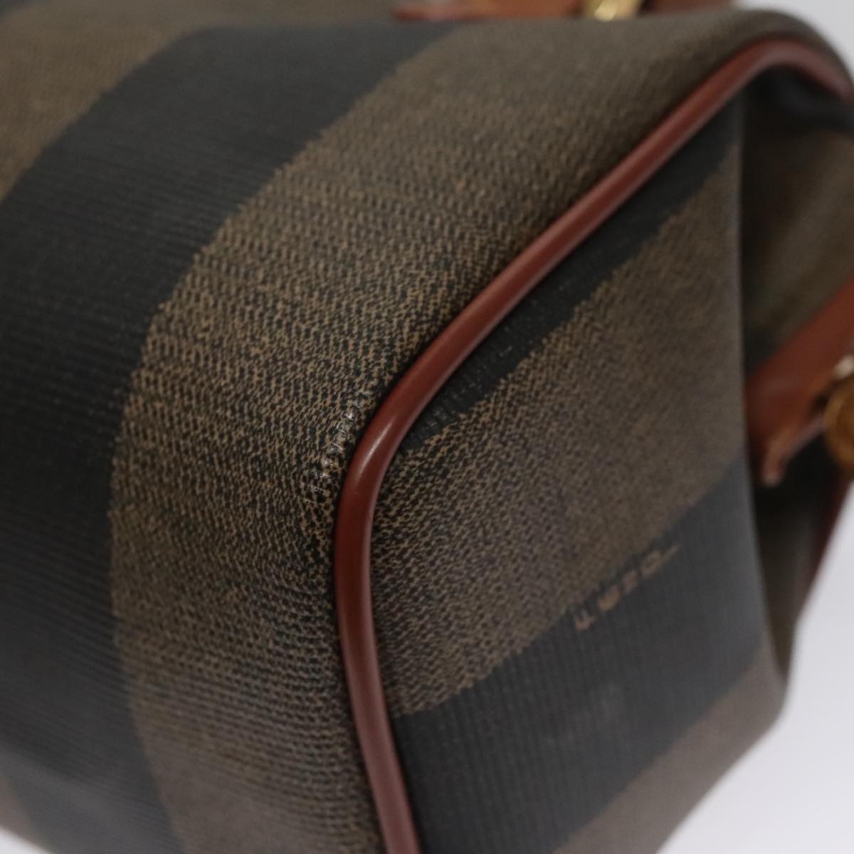 Fendi Brown Canvas Pequin