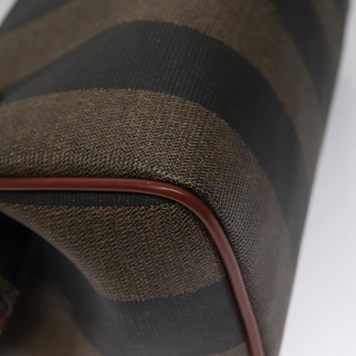 Fendi Brown Canvas Pequin