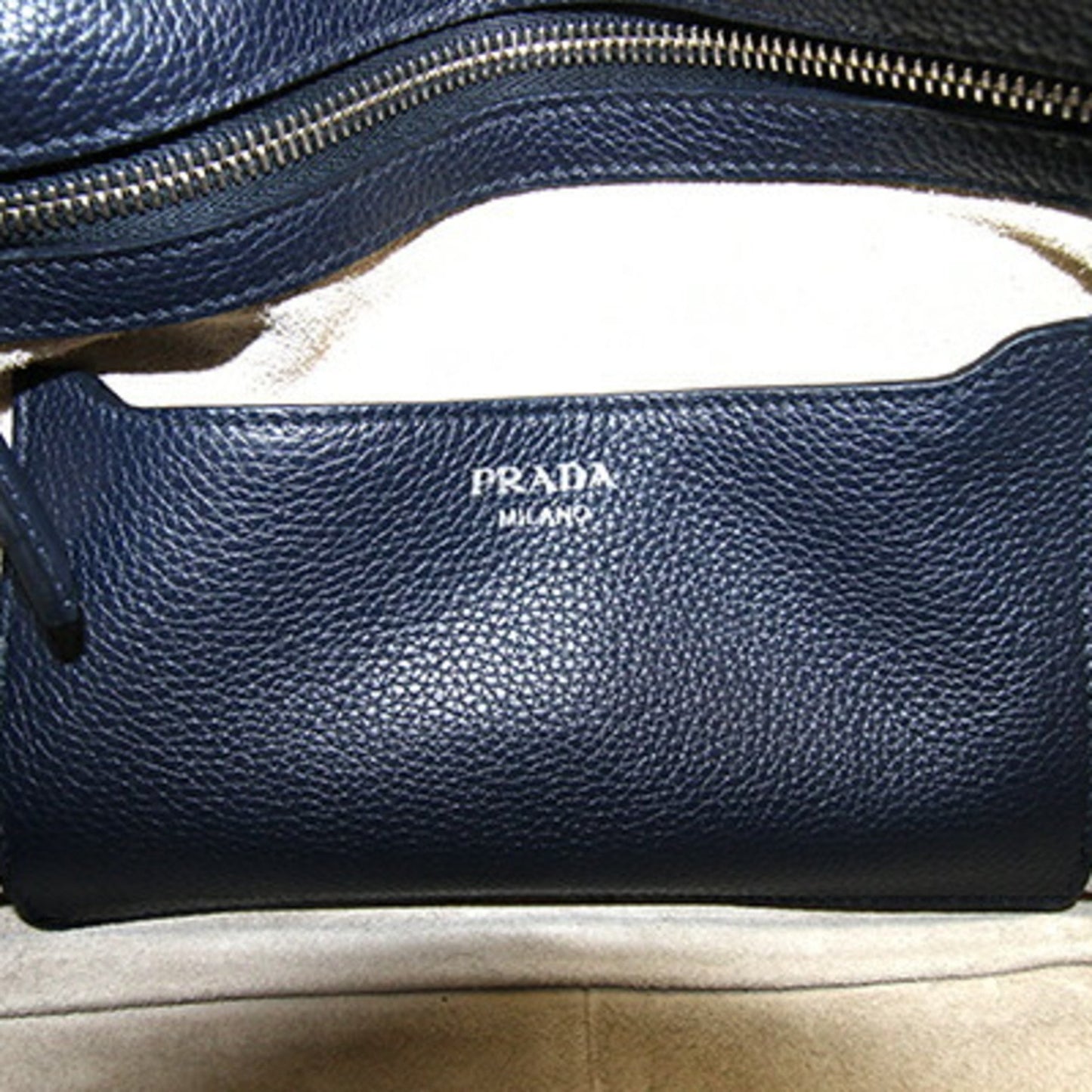 Prada Blue Leather Shoulder