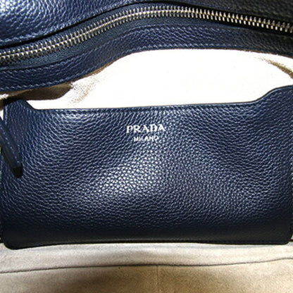 Prada Blue Leather Shoulder