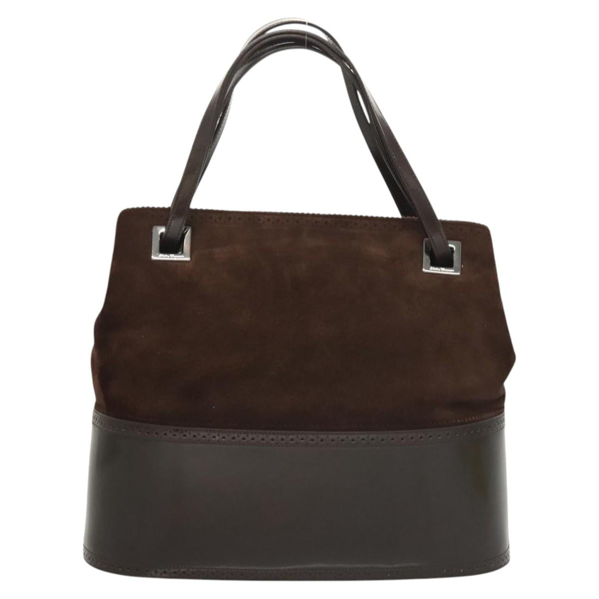 Salvatore Ferragamo Brown Suede Handbag
