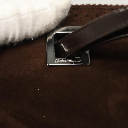 Salvatore Ferragamo Brown Suede Handbag