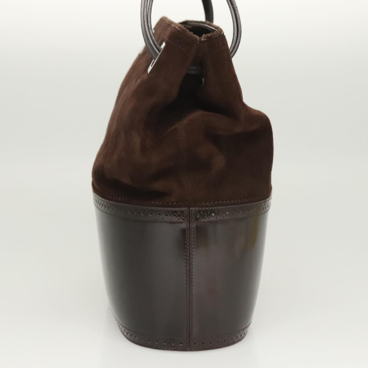 Salvatore Ferragamo Brown Suede Handbag