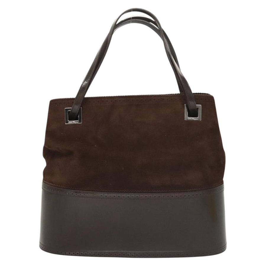 Salvatore Ferragamo Brown Suede Handbag