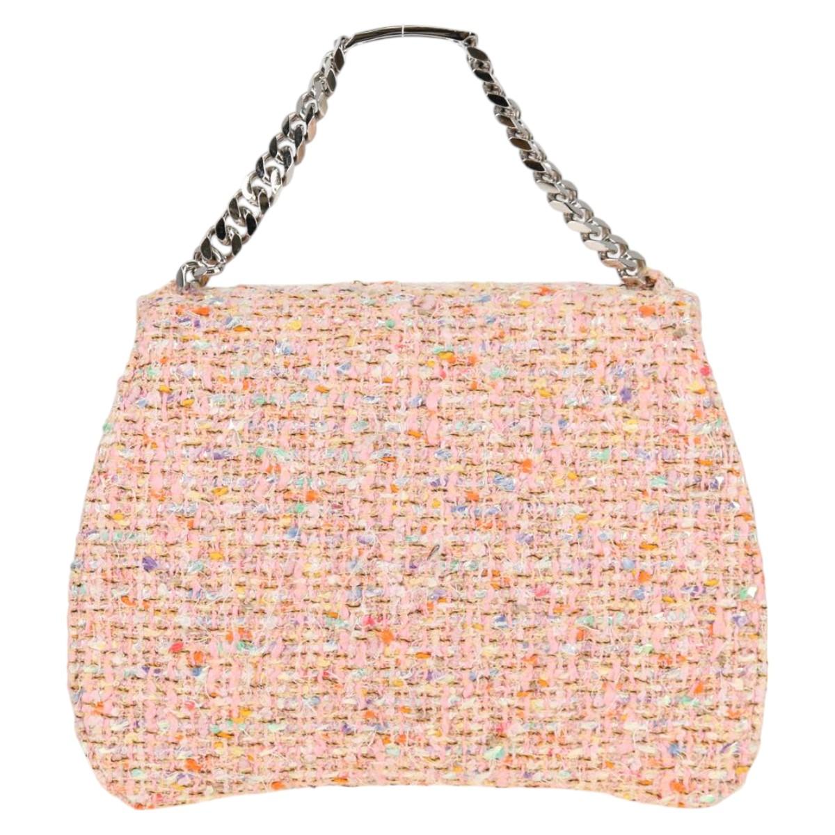 Chanel Pink Tweed Handbag