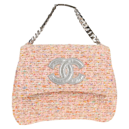 Chanel Pink Tweed Handbag