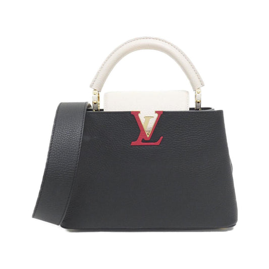 Louis Vuitton Black Leather Capucines