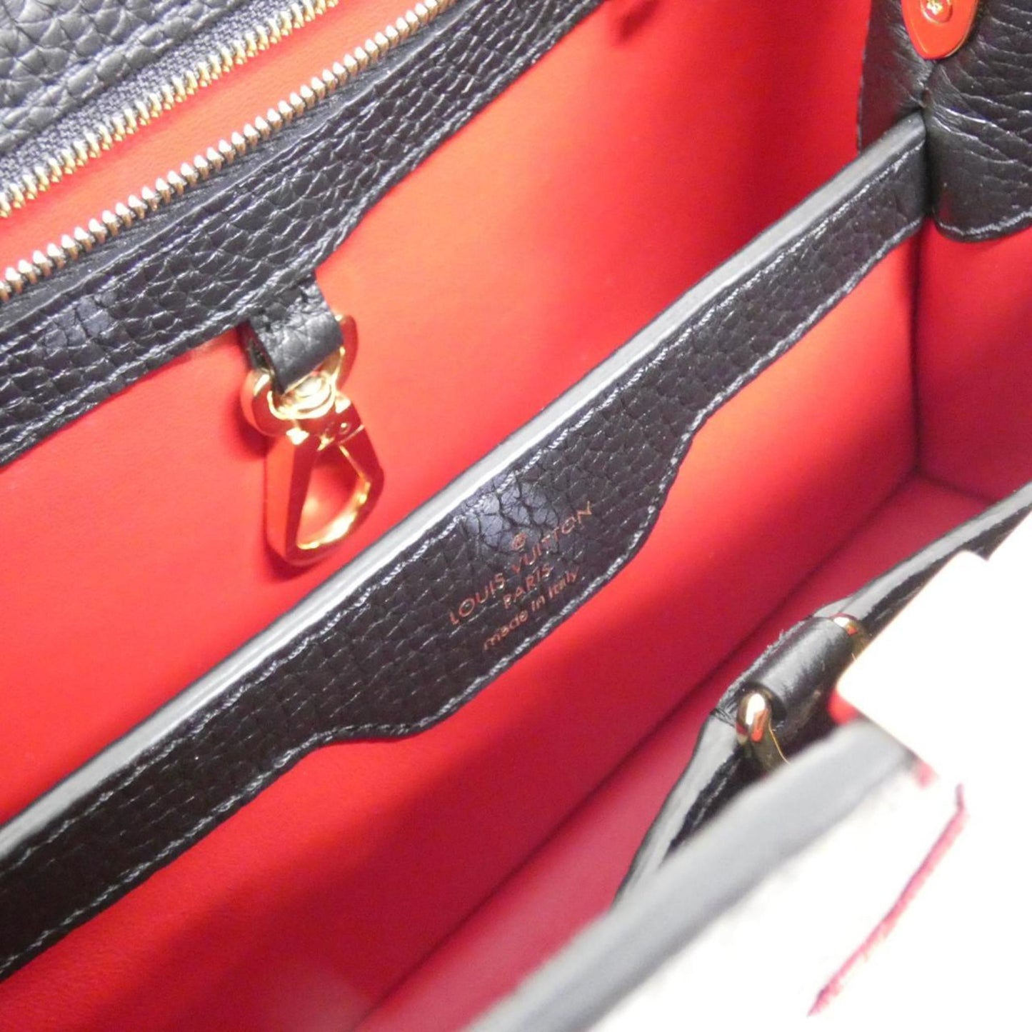 Louis Vuitton Black Leather Capucines