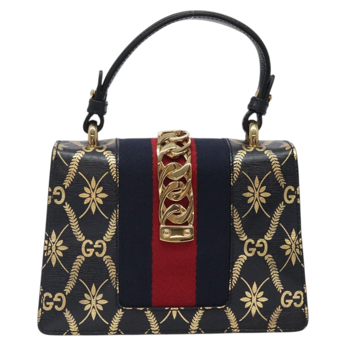 Gucci Blue Leather Sylvie