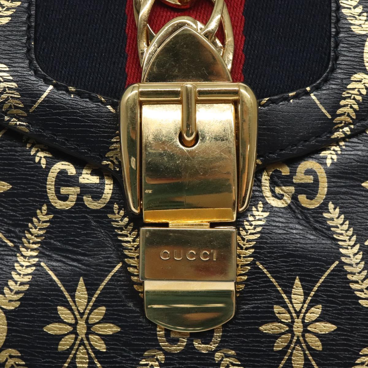 Gucci Blue Leather Sylvie