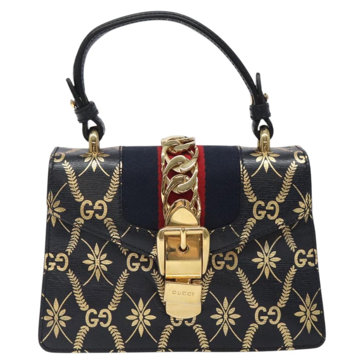 Gucci Blue Leather Sylvie