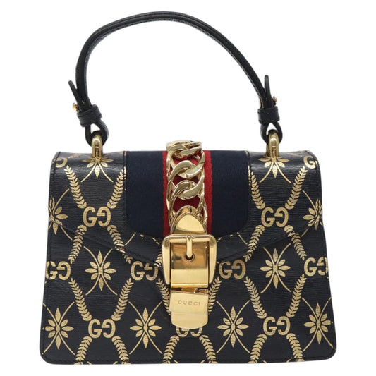 Gucci Blue Leather Sylvie