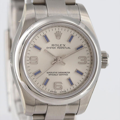 Rolex Silver Steel Lady Oyster Perpetual 26mm