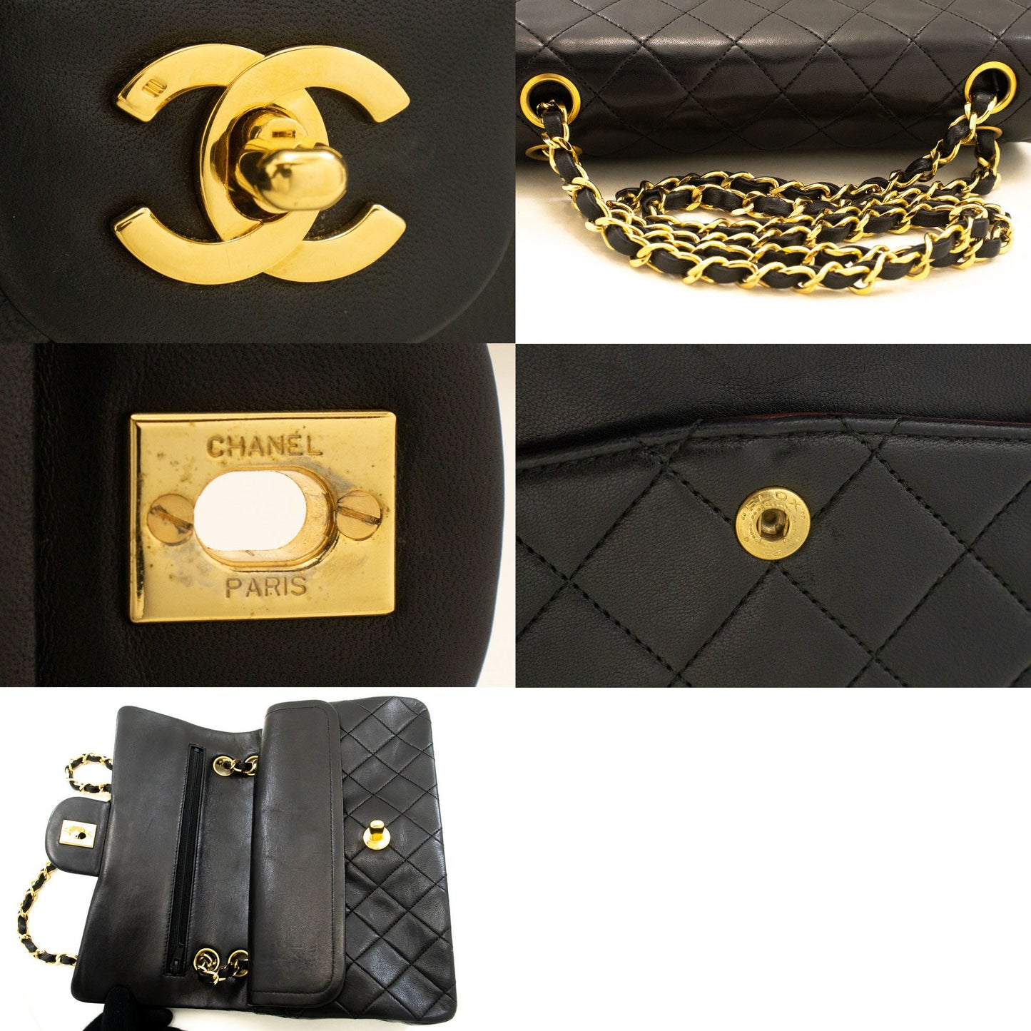 Chanel Black Leather Timeless 23