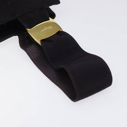 Salvatore Ferragamo Black Canvas Vara