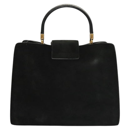 Salvatore Ferragamo Black Suede Gancini