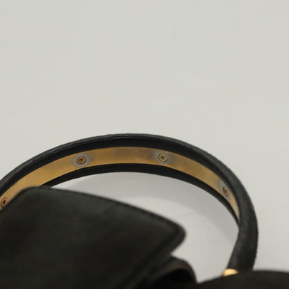 Salvatore Ferragamo Black Suede Gancini
