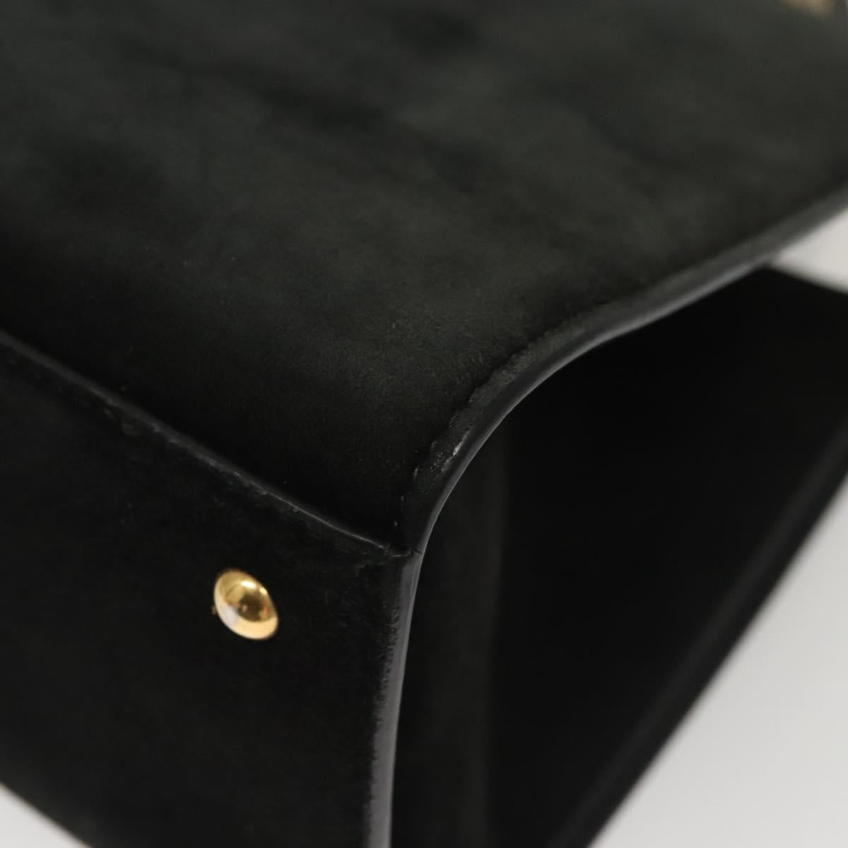 Salvatore Ferragamo Black Suede Gancini
