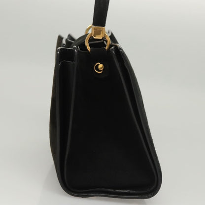Salvatore Ferragamo Black Suede Gancini