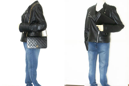 Chanel Black Leather Full Flap