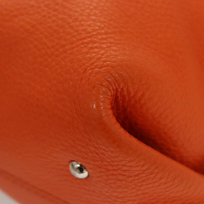 Salvatore Ferragamo Orange Leather Gancini