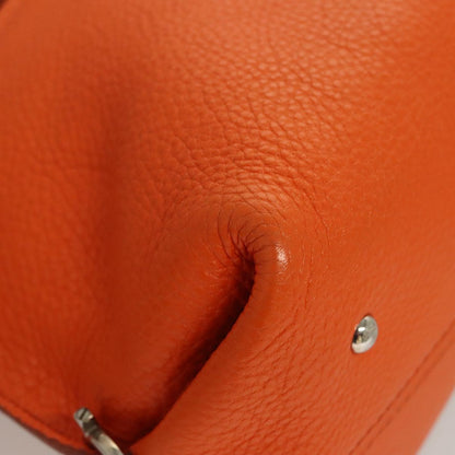 Salvatore Ferragamo Orange Leather Gancini