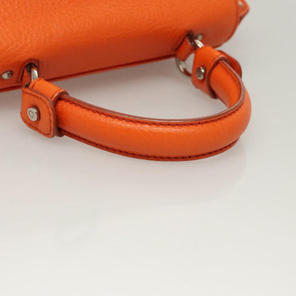Salvatore Ferragamo Orange Leather Gancini