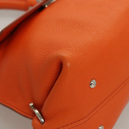 Salvatore Ferragamo Orange Leather Gancini