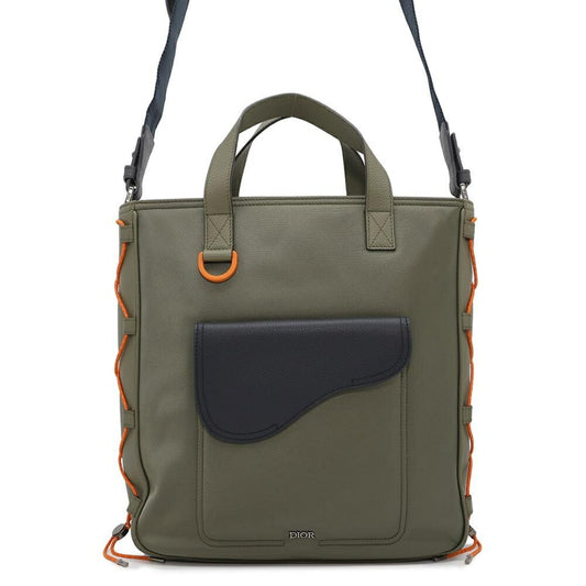Dior Brown Canvas Saddle