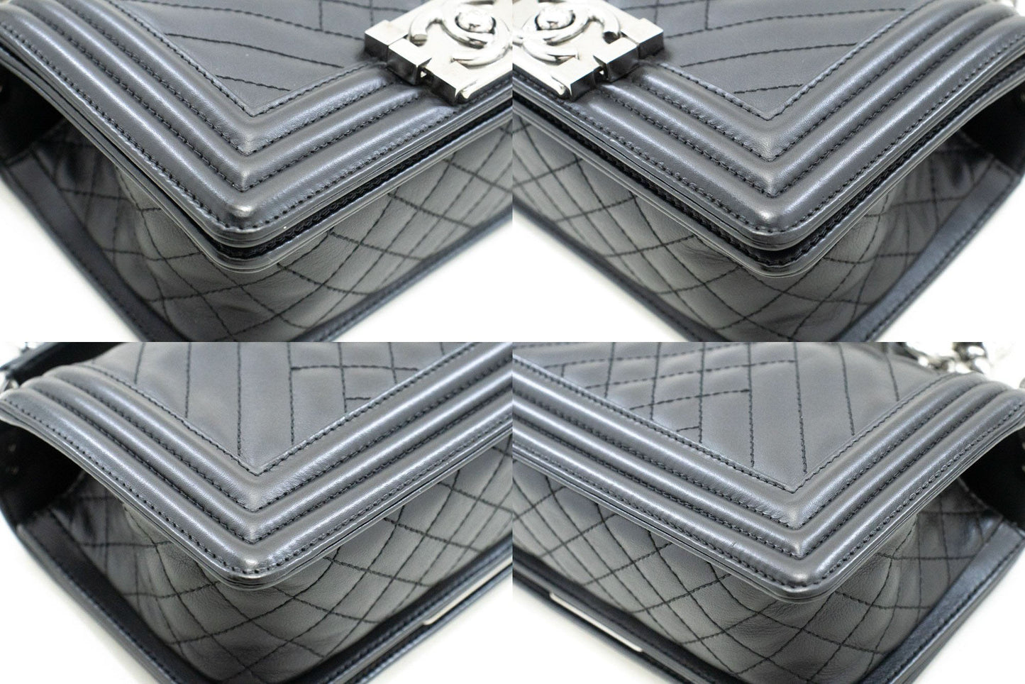 Chanel Black Leather Boy