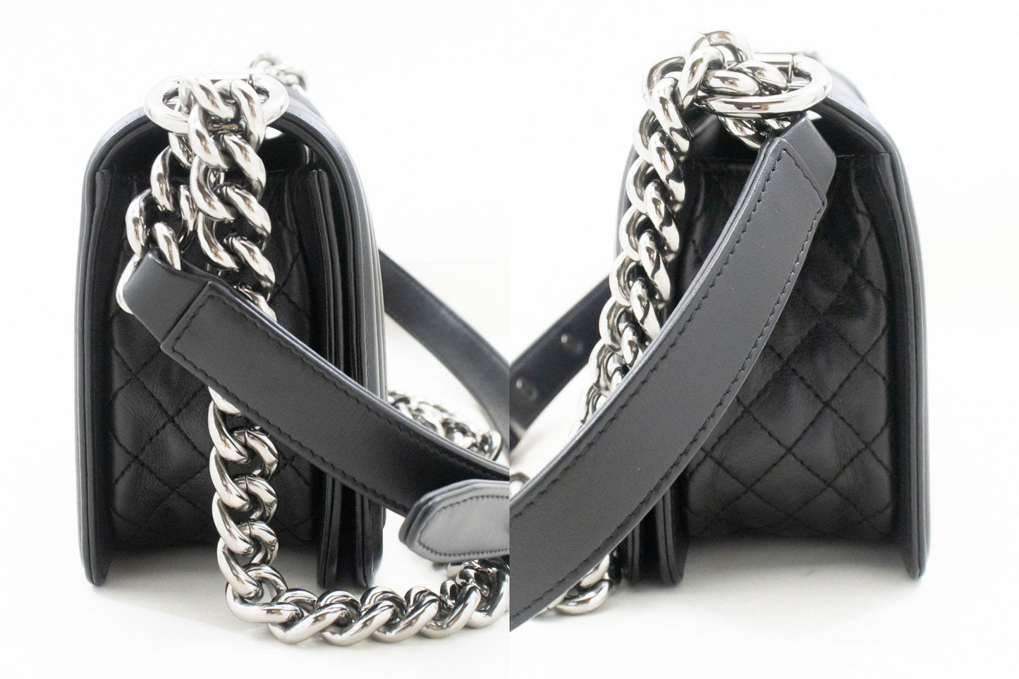 Chanel Black Leather Boy