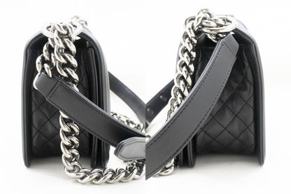 Chanel Black Leather Boy