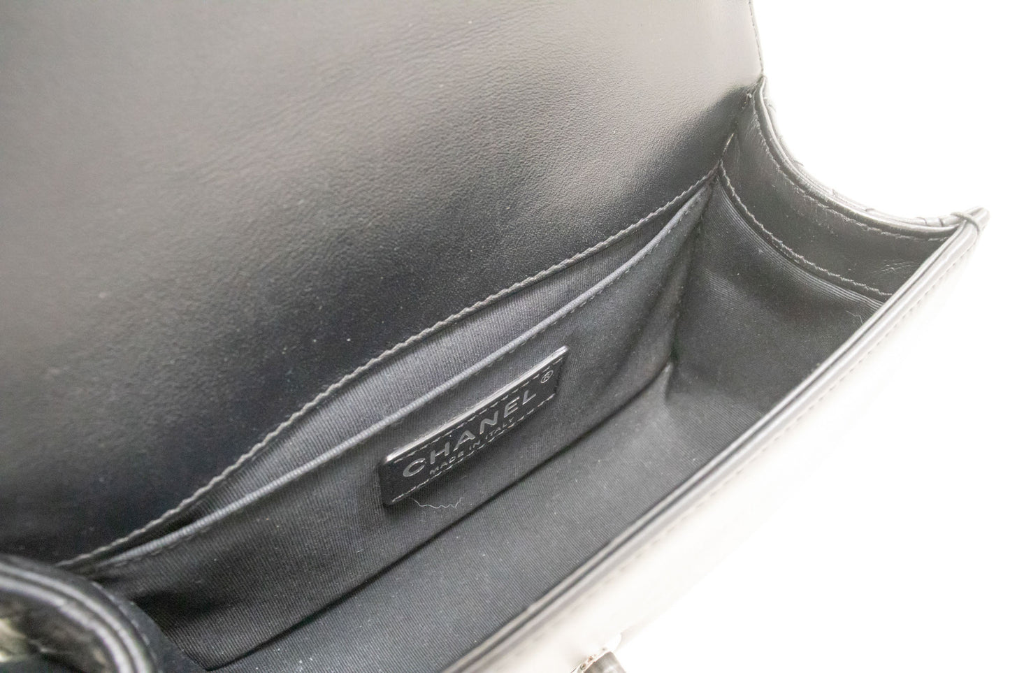 Chanel Black Leather Boy