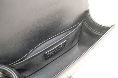 Chanel Black Leather Boy