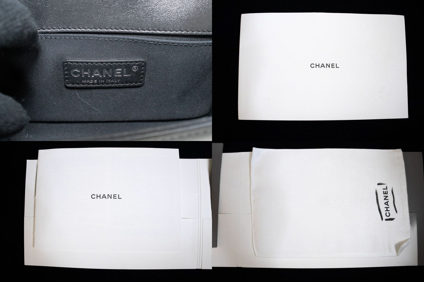 Chanel Black Leather Boy