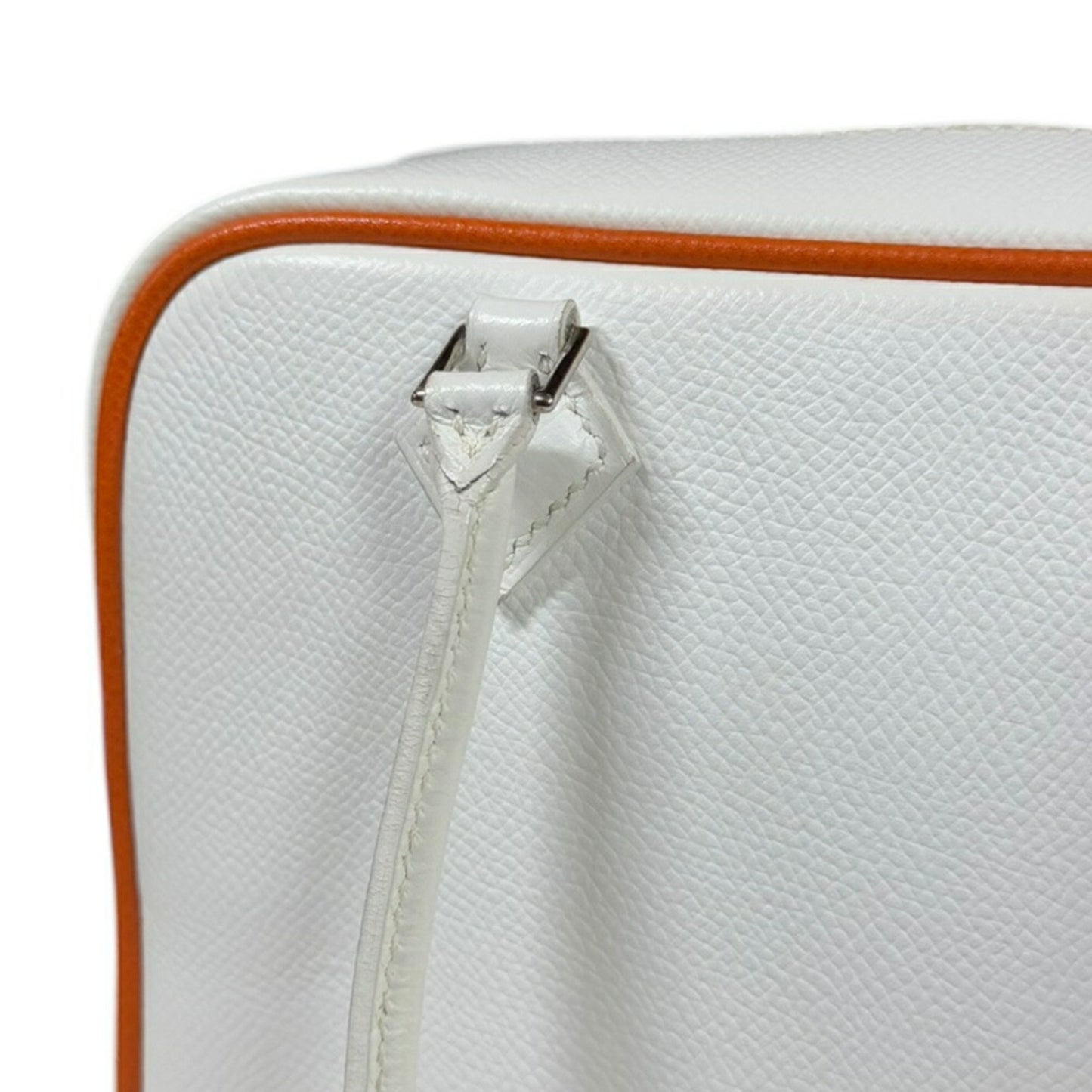 Hermès White Leather Plume
