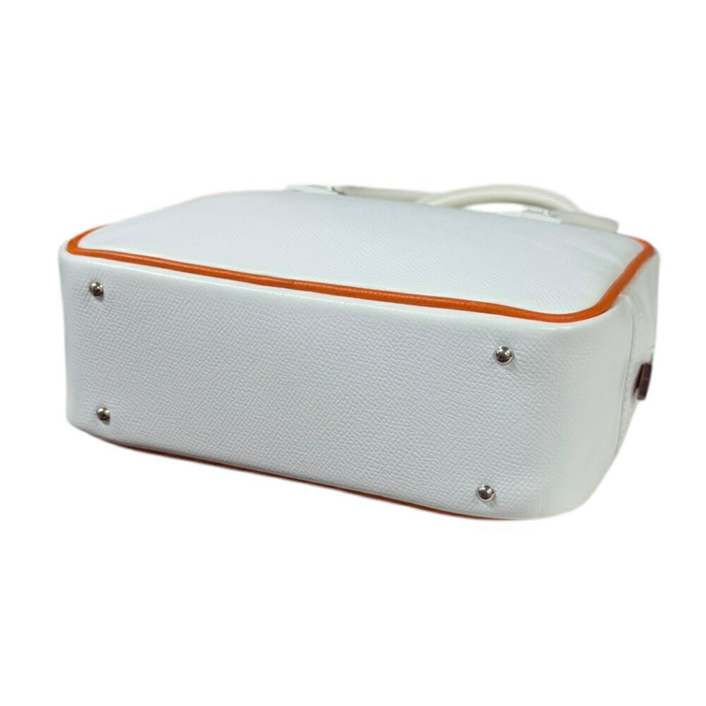 Hermès White Leather Plume