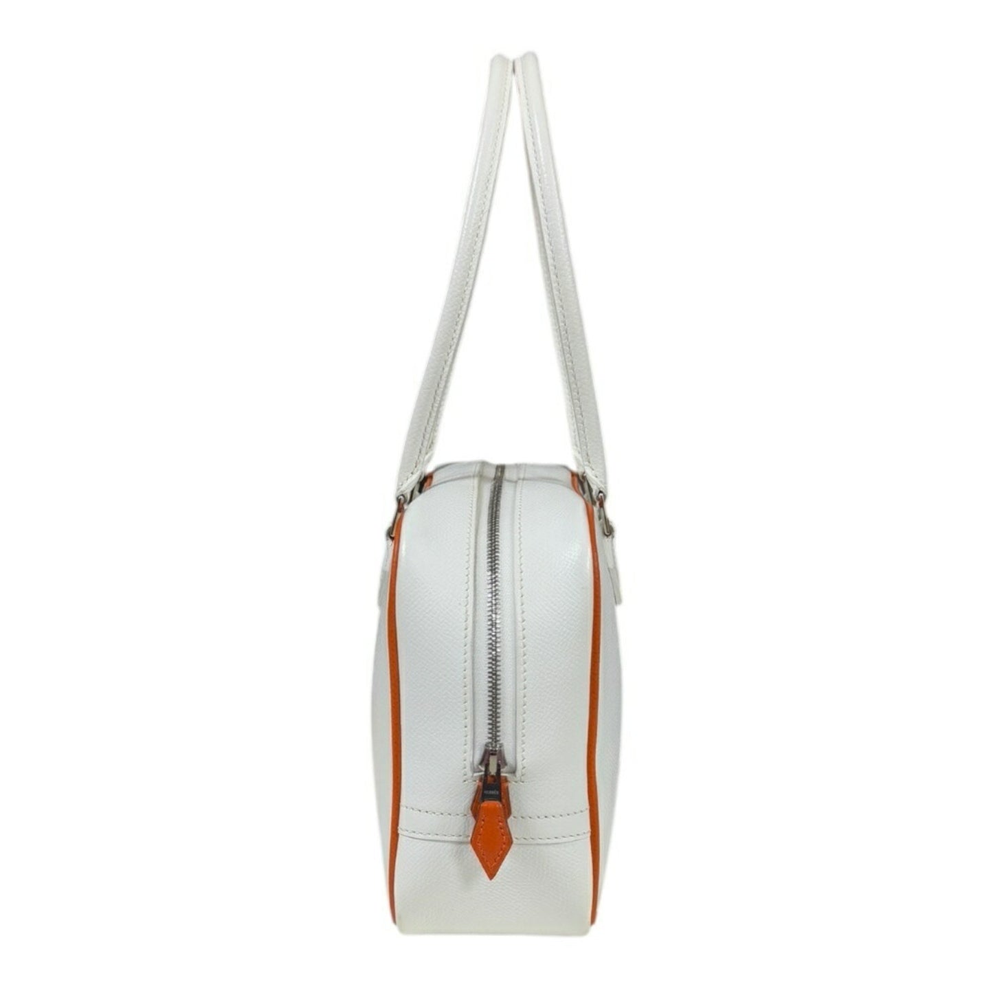 Hermès White Leather Plume